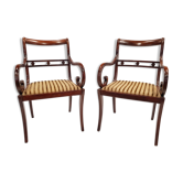 Paire de fauteuils anglais