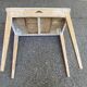 Renovated Parisian desk in raw solid wood 1950 - 80x45cm