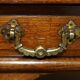 Antique double-sided desk C Hindley & Son in oak and leather