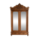 Antique solid wood wardrobe with mirror doors.