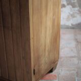 Art Deco wooden wardrobe with mirror