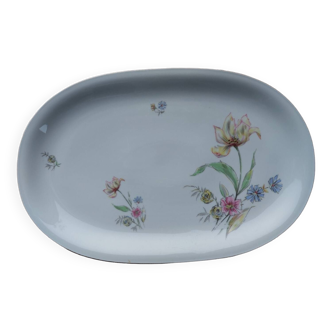 Oval serving dish in Bavarian porcelain