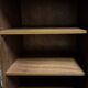 Asymmetrical wardrobe, Art Deco, 1930s walnut burl, wardrobe, shelves, drawers