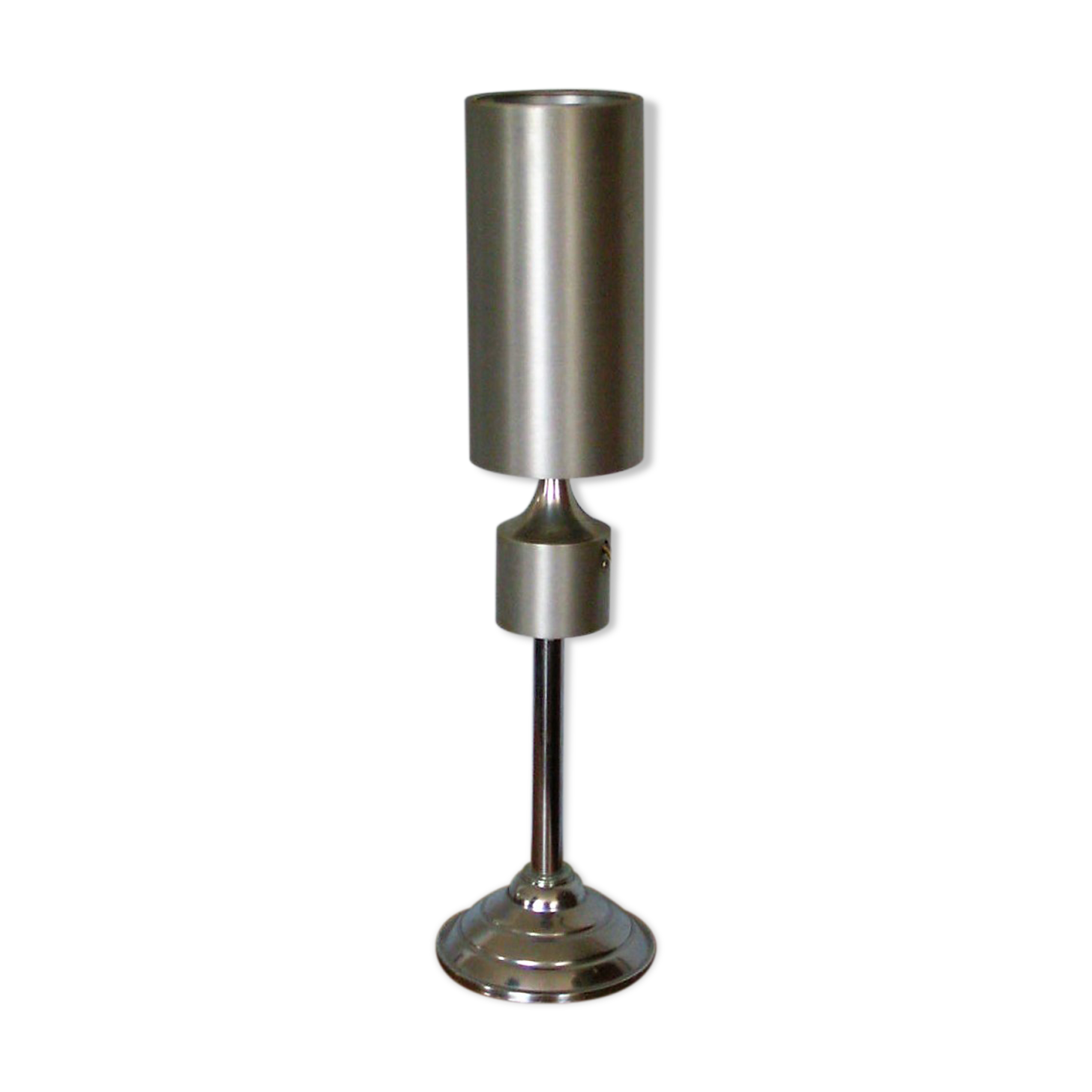 Brushed aluminum lamp 70s