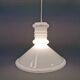 Royal Copenhan hanging lamp in double layer white opal glass. 1980s Denmark.