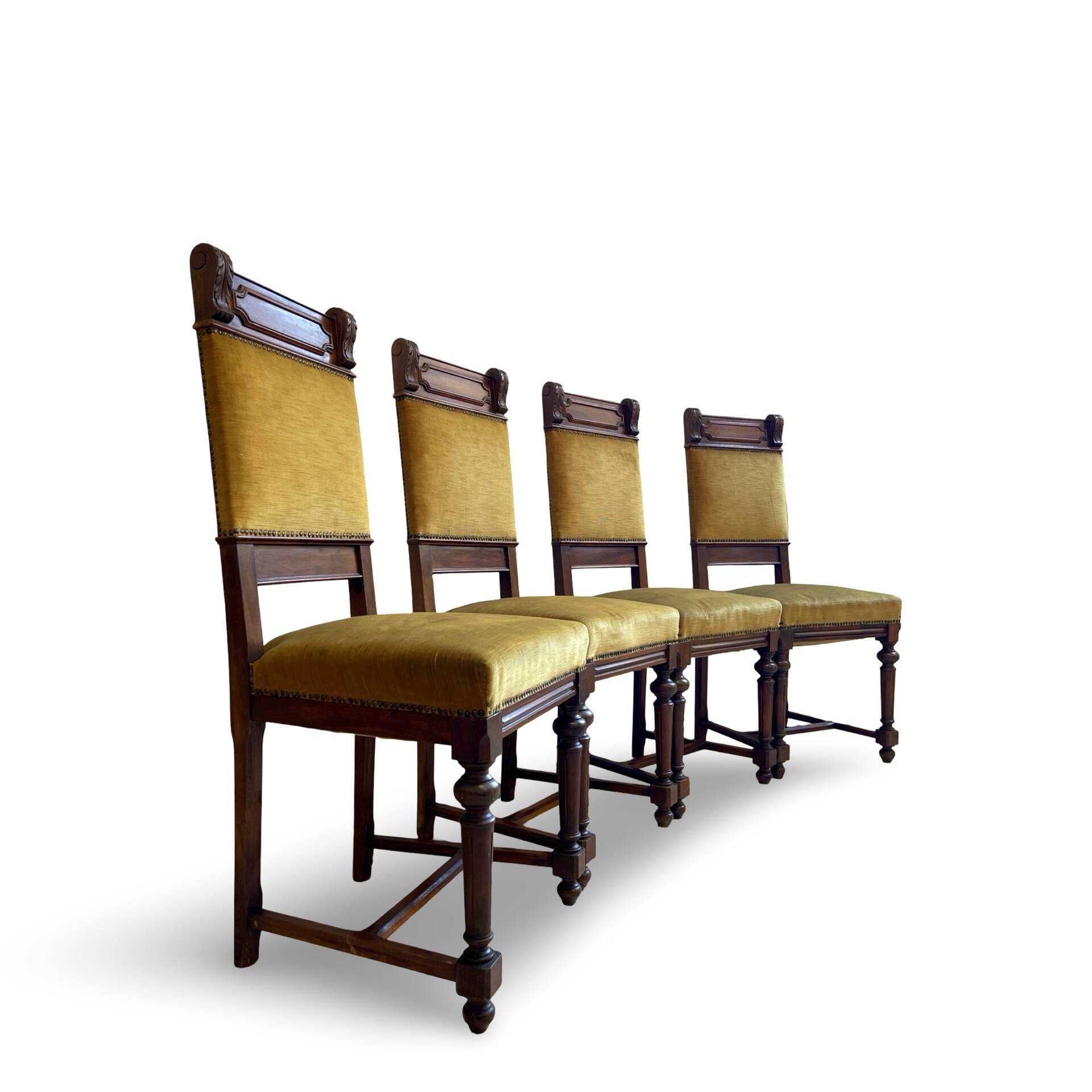 four Victorian dining chairs
