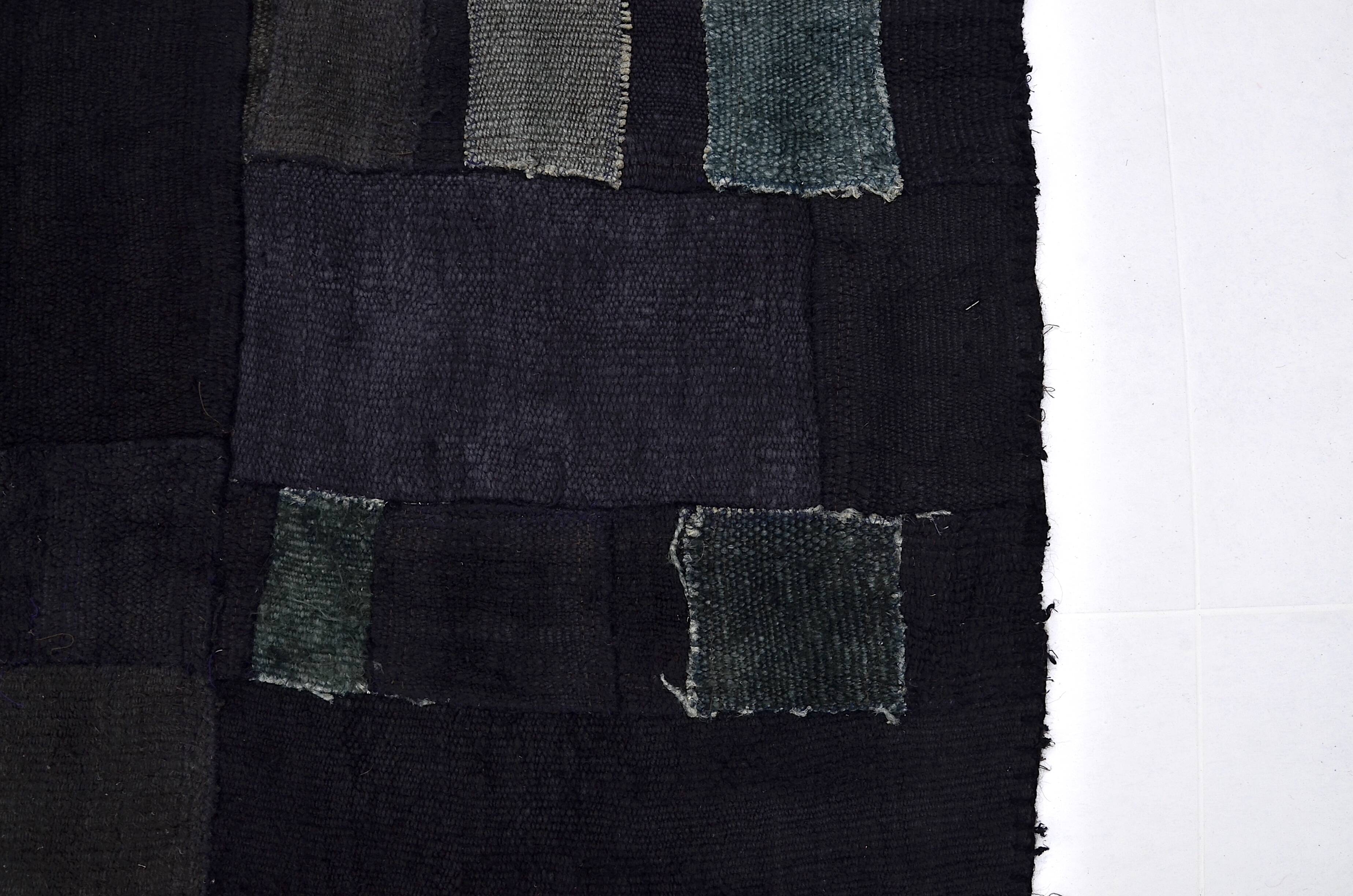 Black Vintage Hmep Patchwork Rug sku 3046