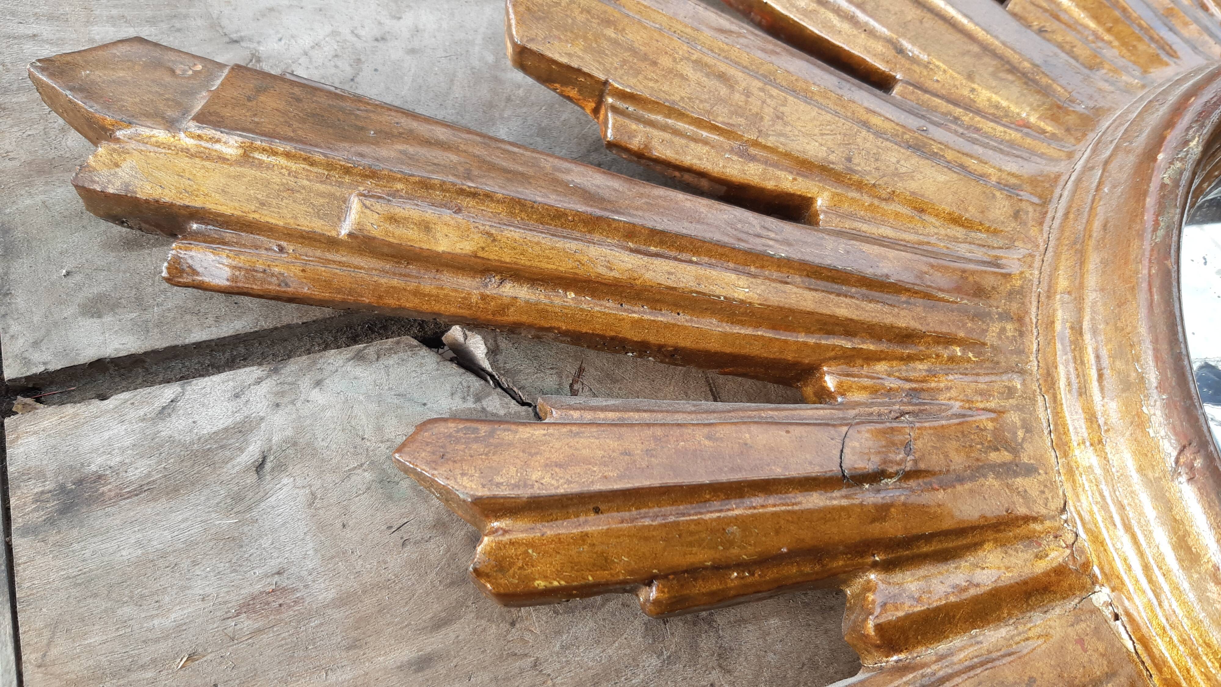 Wooden sun mirror 1950 - 60cm