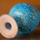 Fat Lava turquoise ceramic cup, blue crater ceramic vase, turquoise emaux, chalice, Cyclops