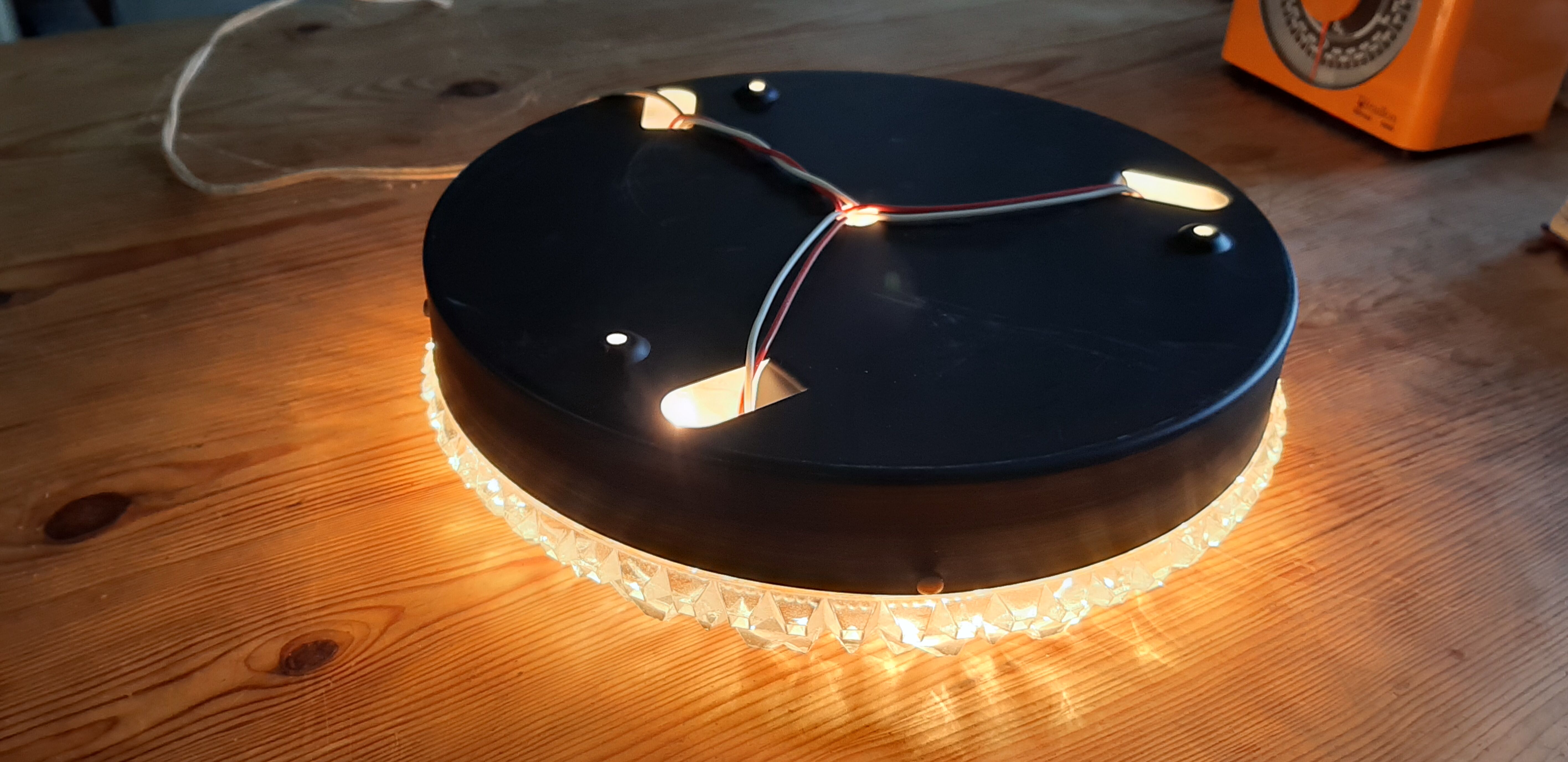 Wall lamp vintage metal glass and mirror