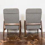 Pair of Mid-Century High Back Armchairs, Edmund Homa, GFM, Poland, 1960s,