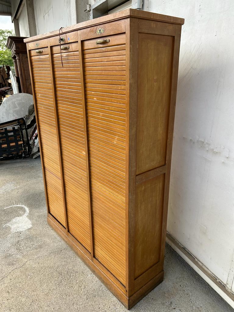 Triple oak curtain binder early xxth curtain Scholz Star Paris