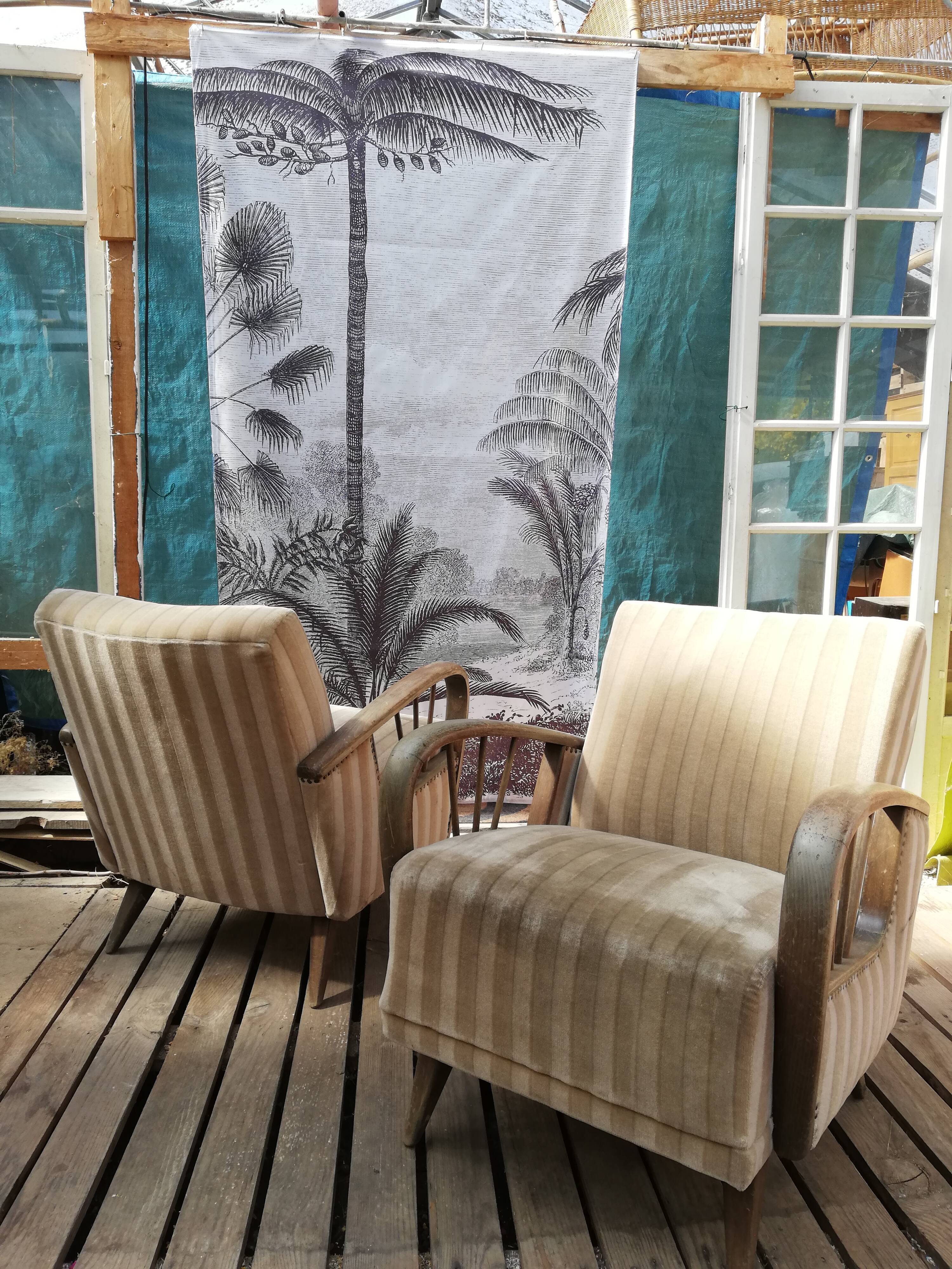 Pair of Art Deco armchairs