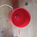 Paire de Lampes Vintage en Opaline Rouge
