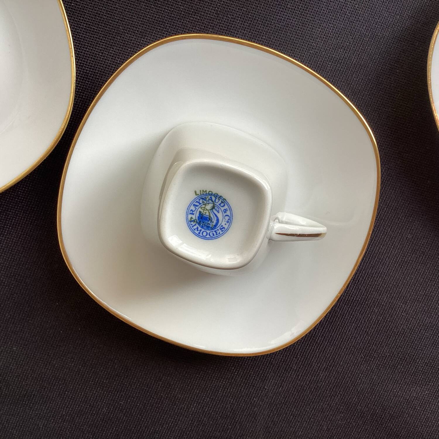 Cups and saucers fine porcelain Raynaud