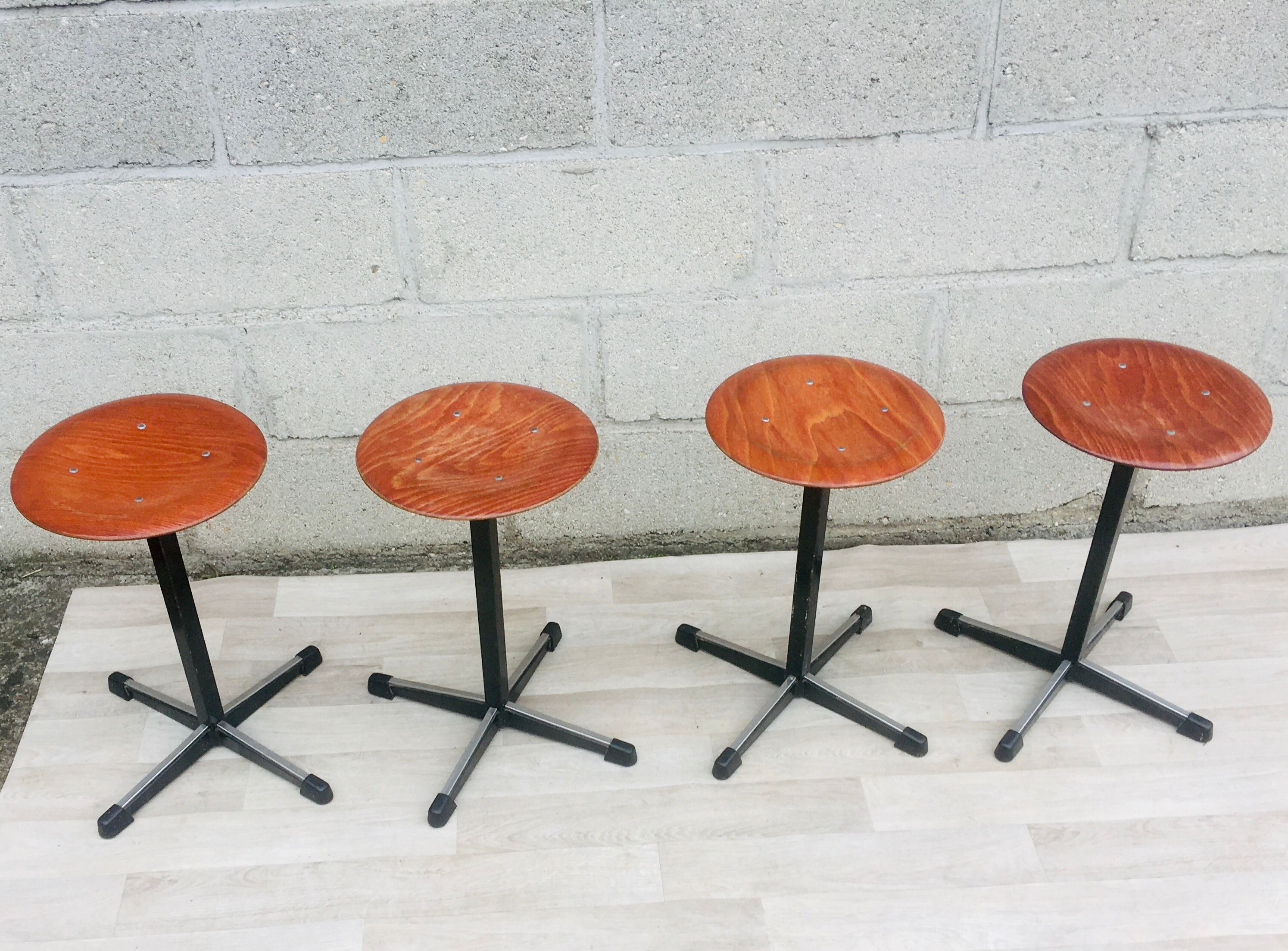 Set of 4 vintage Eromes stools