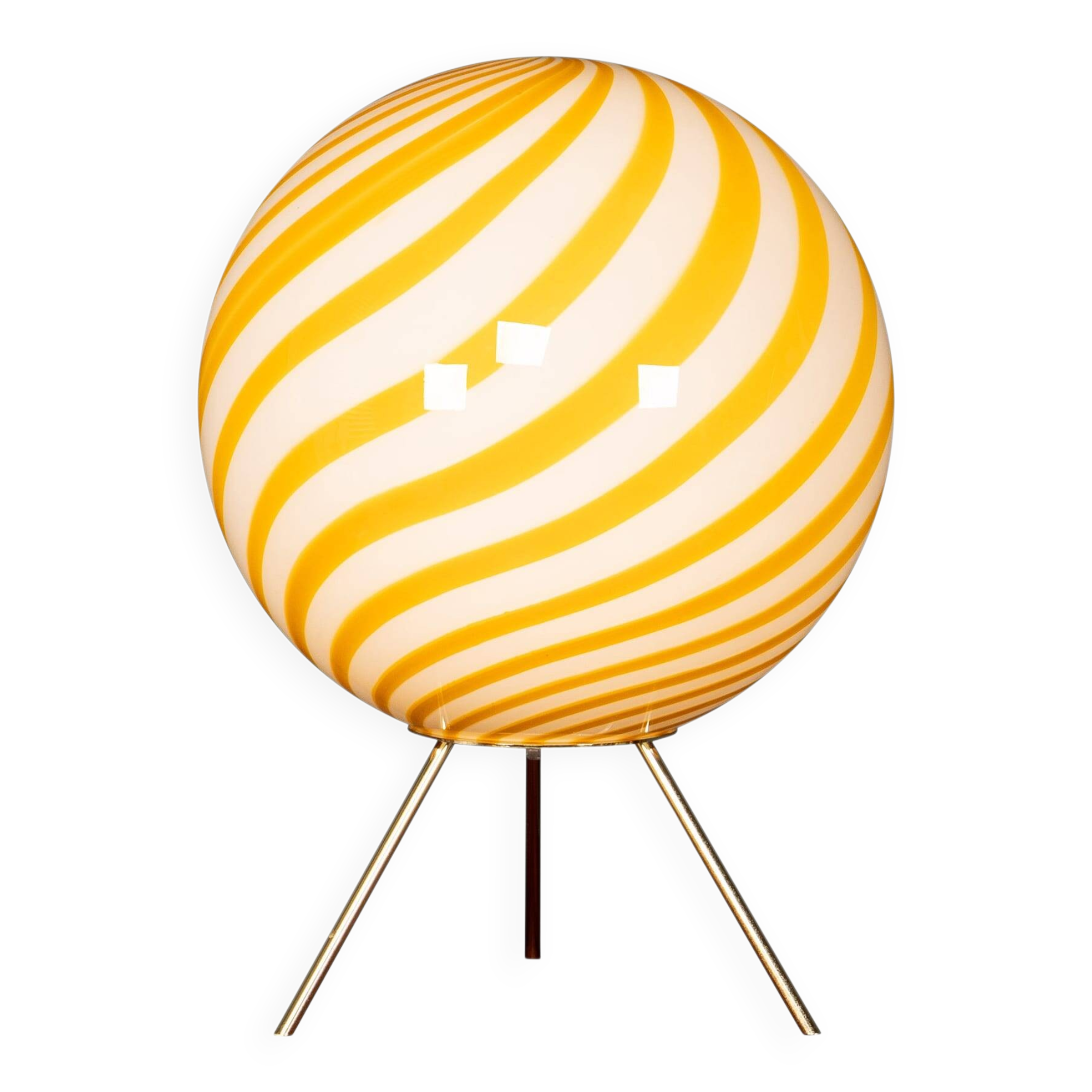 21stc italian hand blown glass table lamp, murano