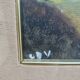 Antique framed and glazed painting