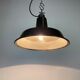 Industrial Black Enamel Hanging Lamp from Reluma, 1950s