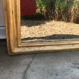 Golden Louis-philippe mirror with pediment 170x72 cm