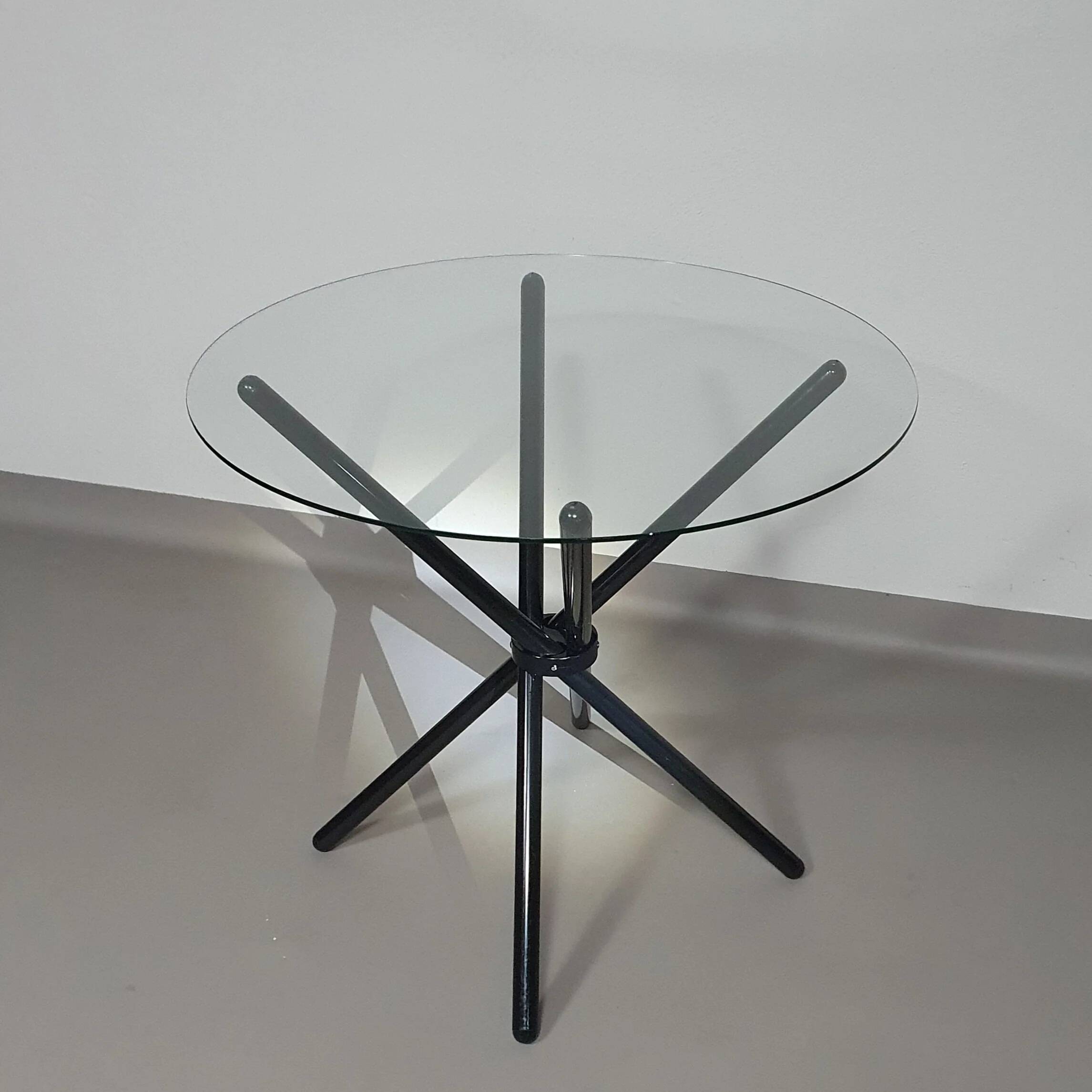 Italian folding table 80's aluminium frame