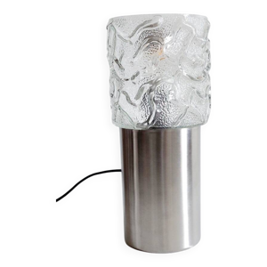 Lampe vintage verre et - inox