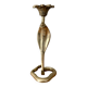 Vintage brass cobra candle holder