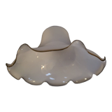 White opaline lampshade art-deco