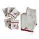 Set of antique tablecloths and 6 embroidered napkins SE - 140x125cm - cotton