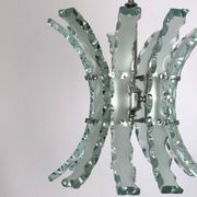 Mid-century Italian cut glass chandelier by Zero Quattro
