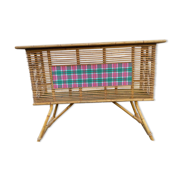 Bar bambou rotin vintage