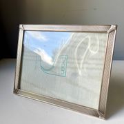 Art deco silver colored   frame 28.5 cm x 14.5 cm  convex glass