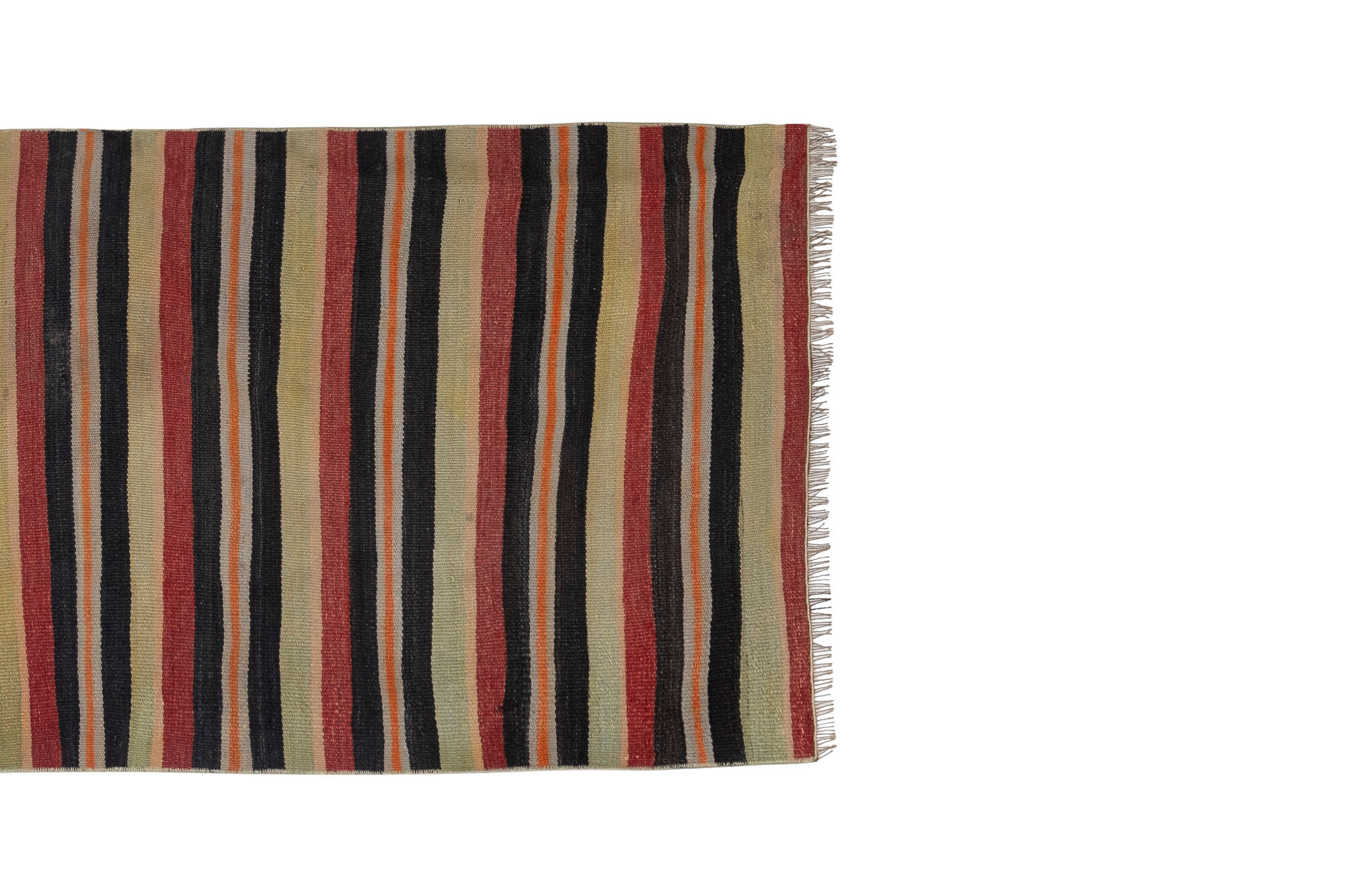 Colorful striped turkish kilim rug runner 77 x 245 cm