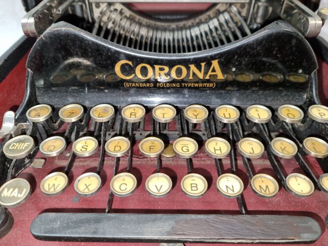 Machine à écrire corona portable de 1917
