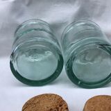 Pair jars green cork cork