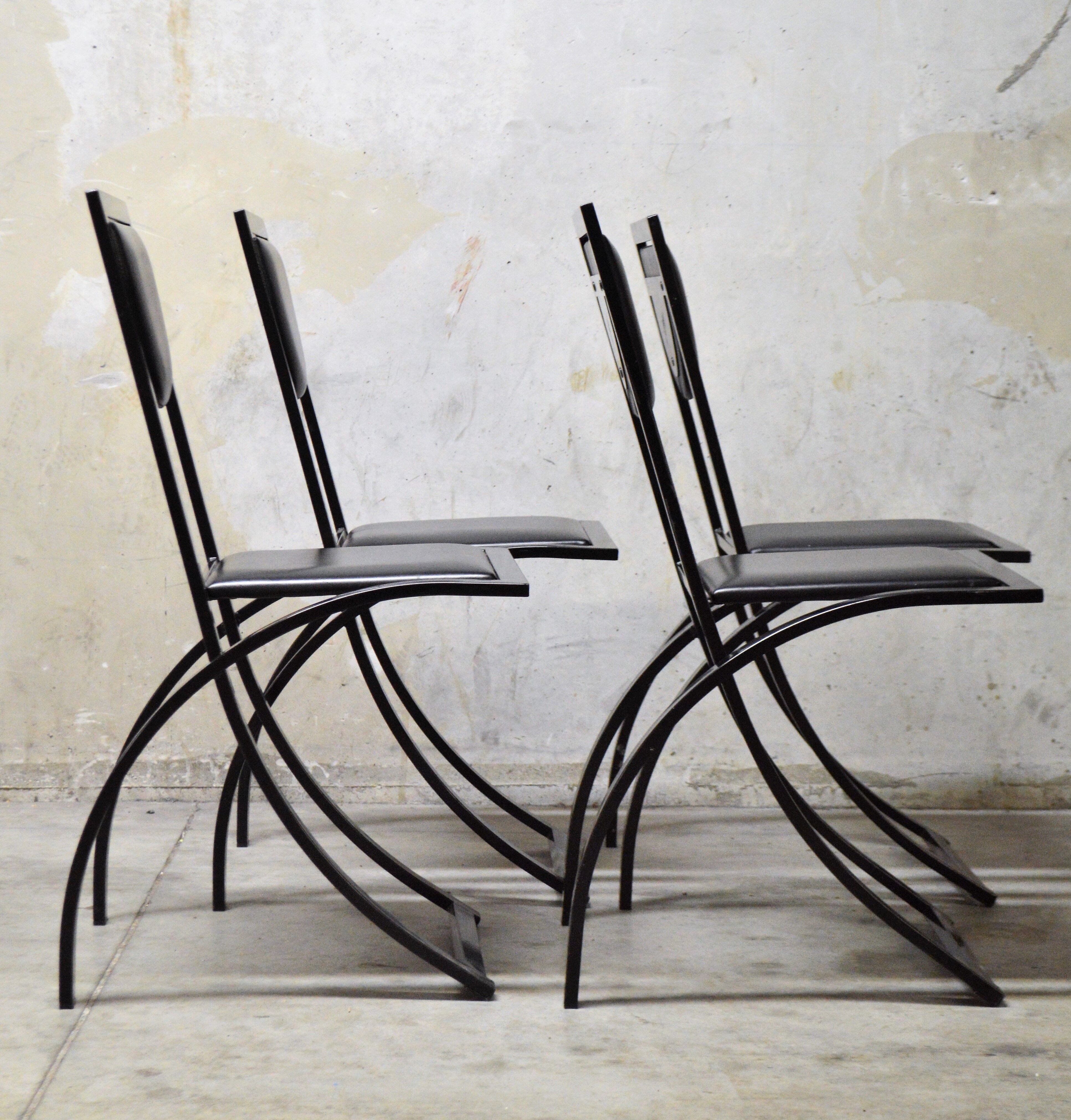 Sinus chairs by KFF from the 80s Bauhaus design