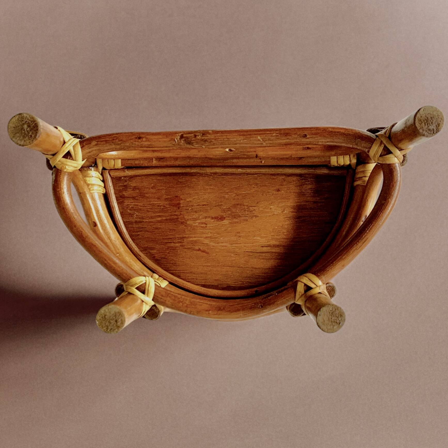 Porte-plante vintage en bambou
