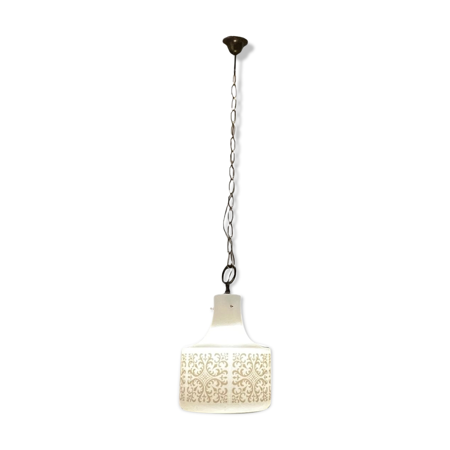Italian Opaline Glass Light Pendant