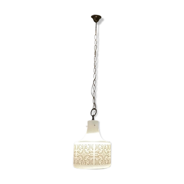 Italian Opaline Glass Light Pendant