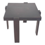 Dark brown square side table in the style of Porada Arredi, 1960's