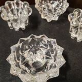 Set of glass candle holders from Reims