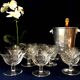 Set of 11 champagne cups in st-louis-cut crystal tabletop art