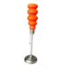 Modern vintage pop design lamp in 70’s style orange glass