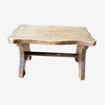 Repose-pied / tabouret en bois