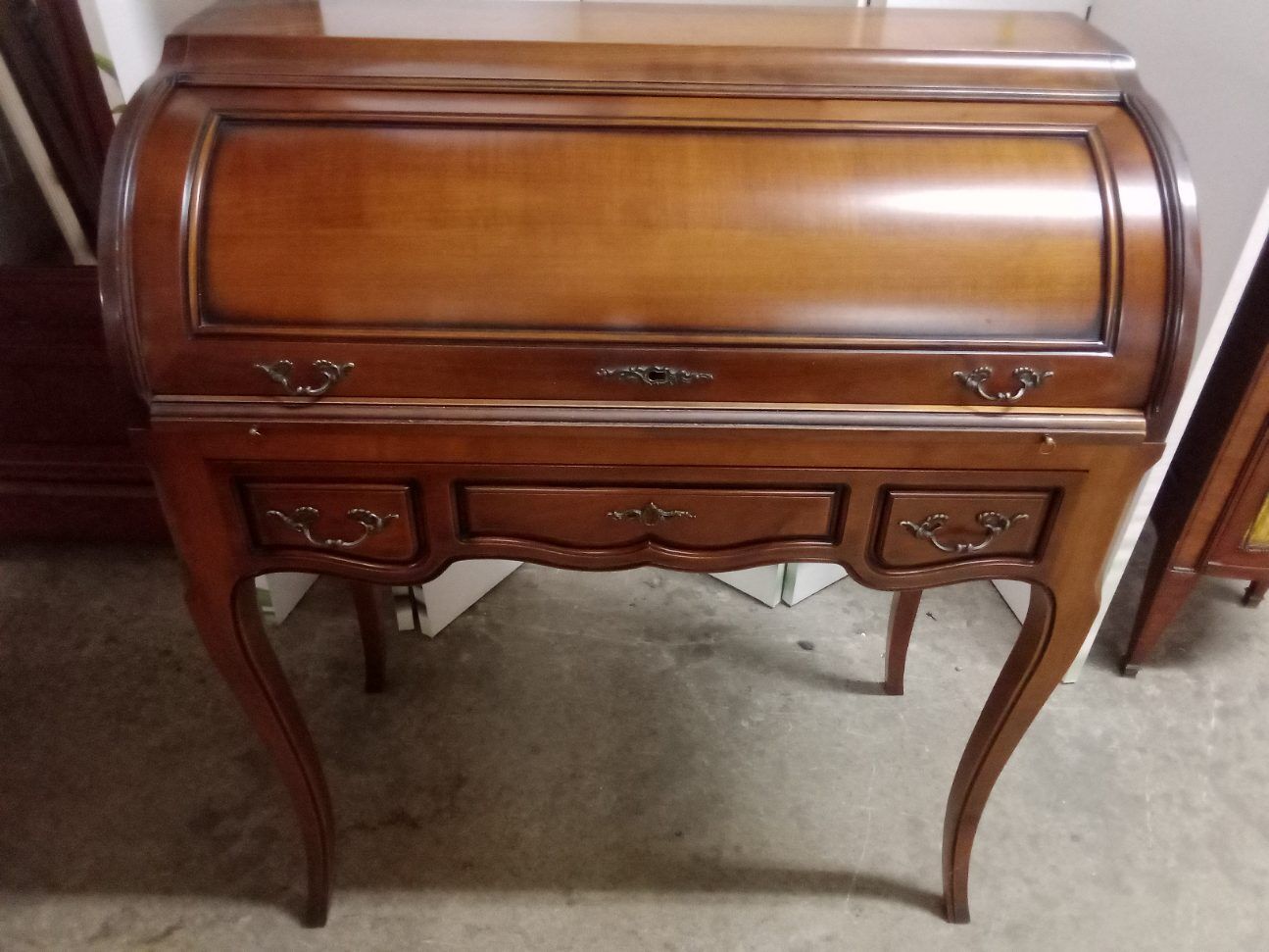 Louis XV style cylinder desk