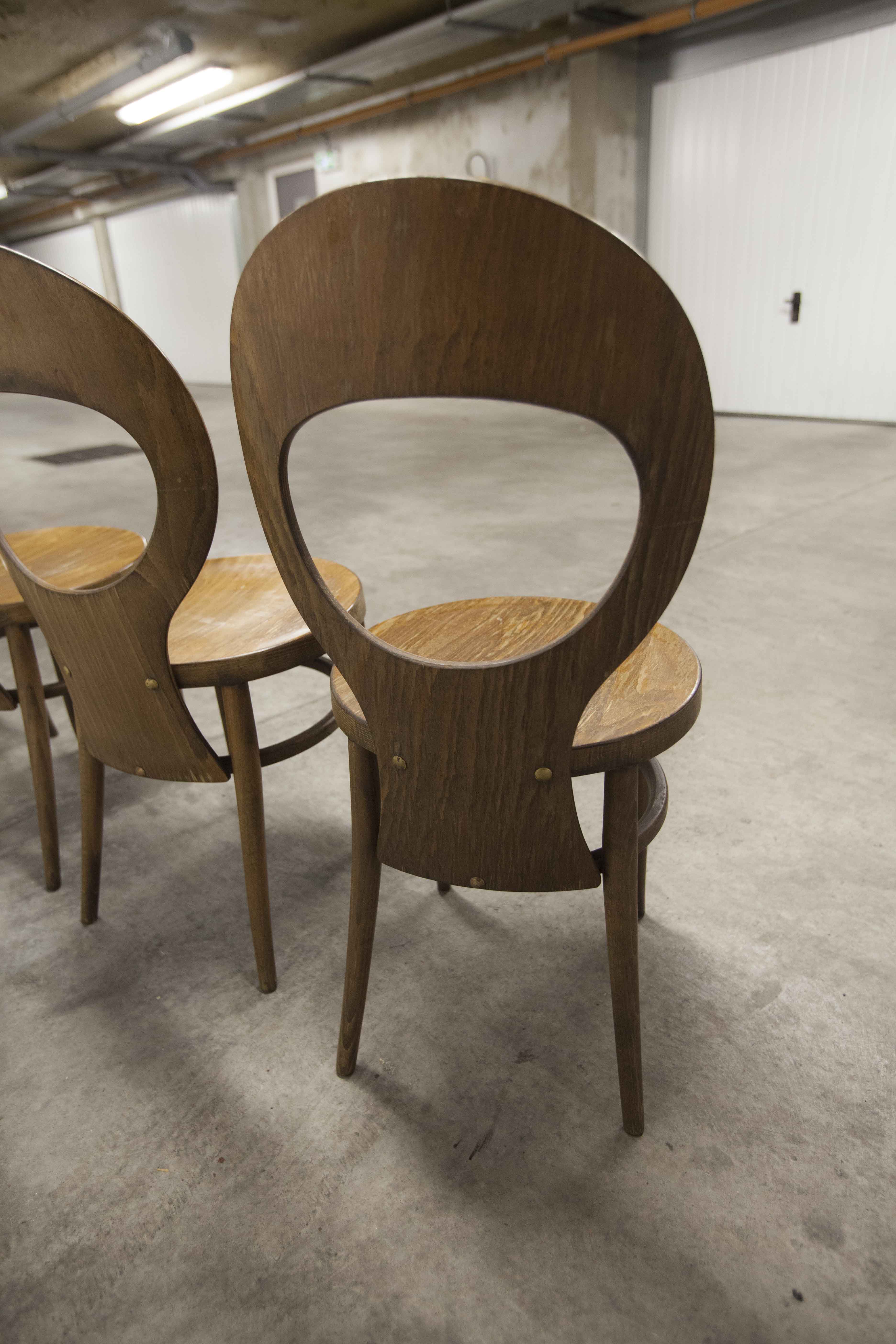 Set of 4 baumann chairs model Seagull 1970