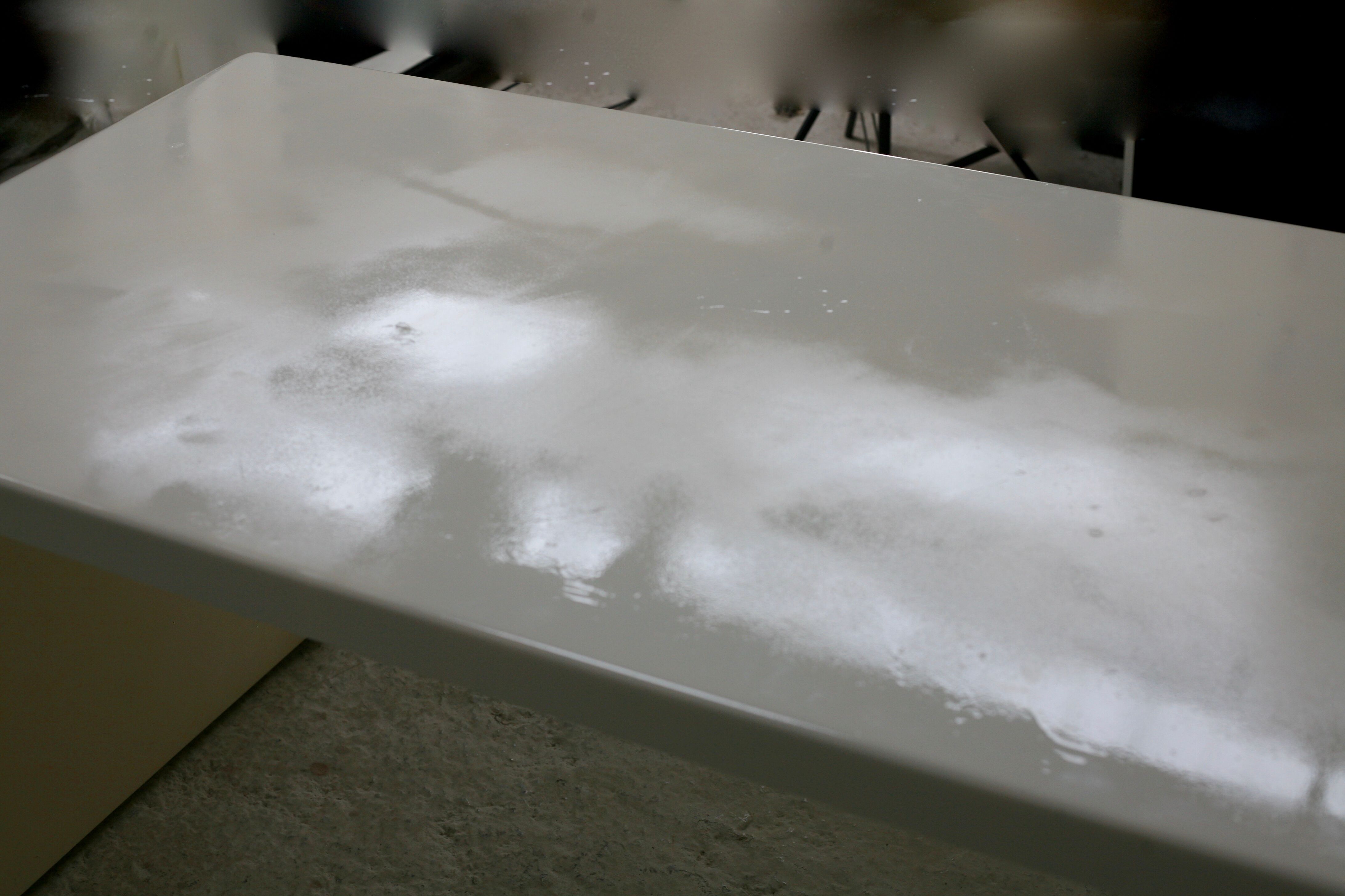 Berthe Libert's fiberglass desk Huchers Minvielle, France, circa 1970