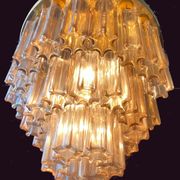 Design chandelier by Glashütte Limburg from 1960