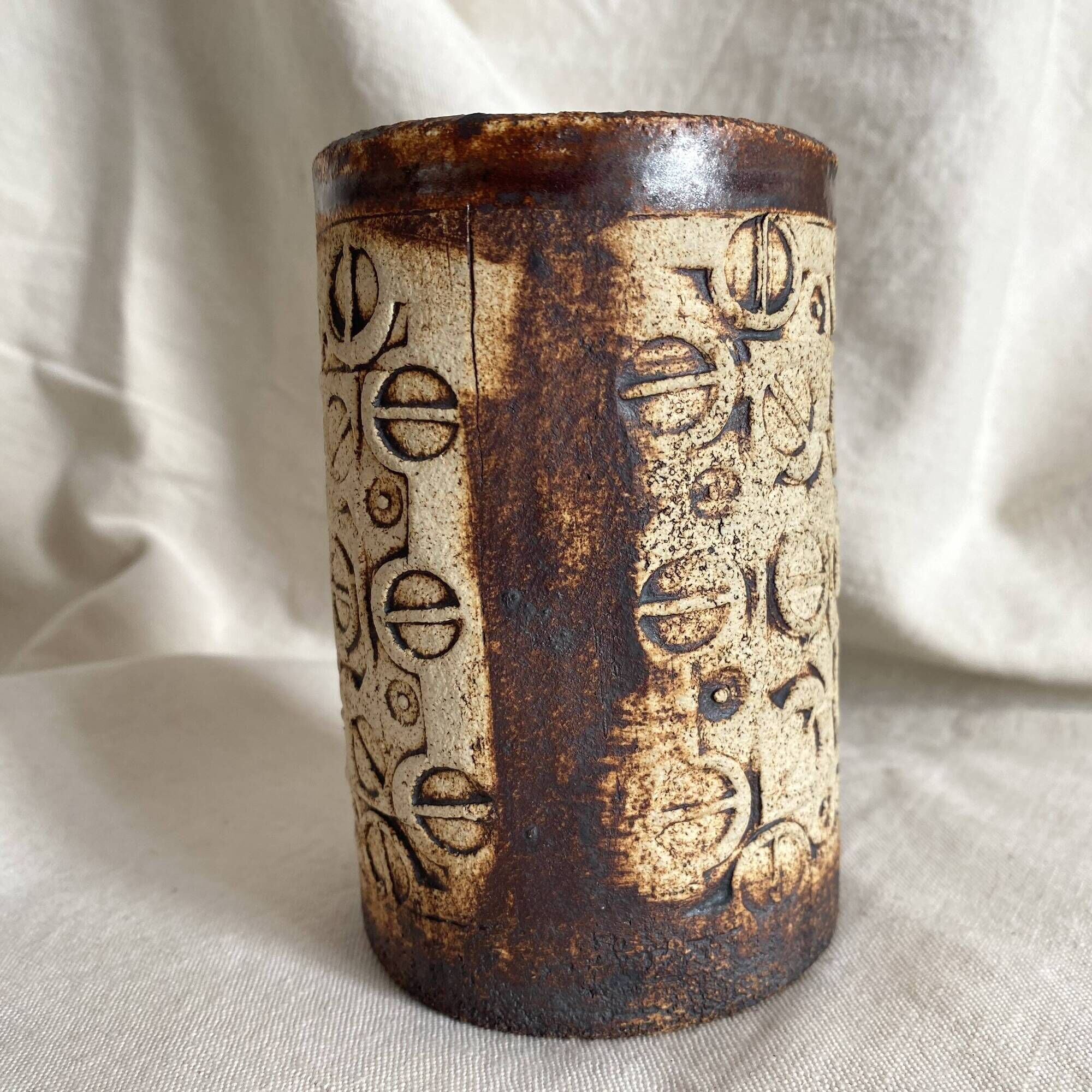 Vase cylindrique  Quantock design England années 70