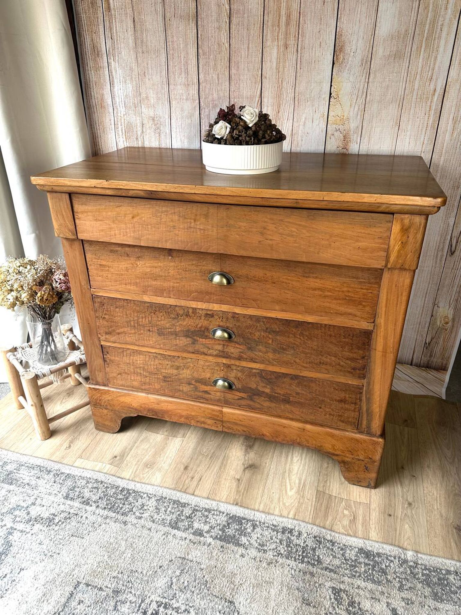 Rustic solid wood chest of drawers